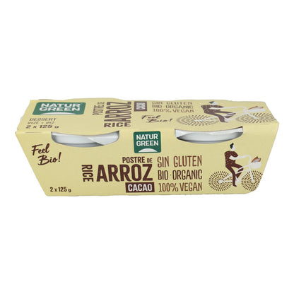 NaturGreen Reis-Kakao-Dessert, 2 x 125 g