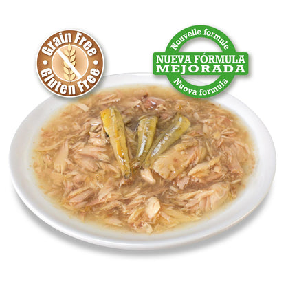 White tuna and anchovies in sauce Arquivet 80 g Wet cat food