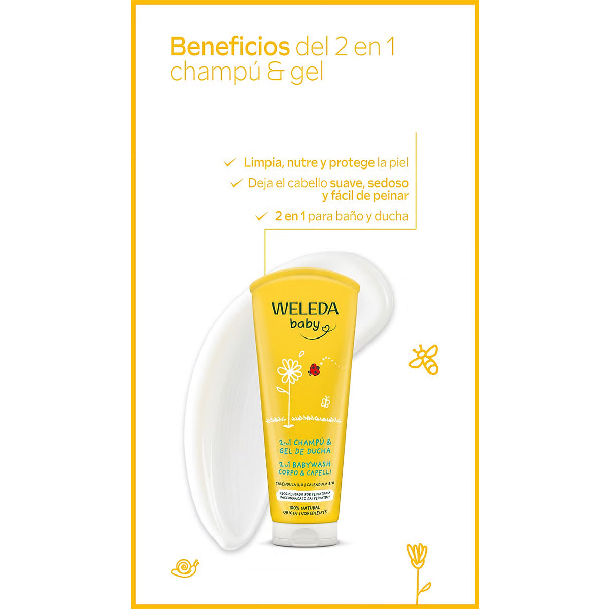 Weleda Shampoo e gel doccia per bambini alla calendula 200 ml