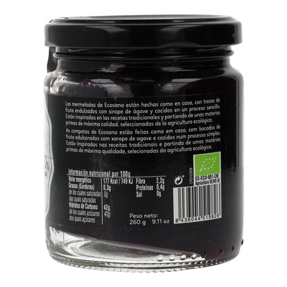 Ecosana Organic Sugar-Free Extra Blueberry Jam 260 g