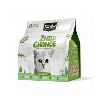 Zestaw Cat Arena Eco 2nd Chance - Green Tea 2,5 kg Liście zielonej herbaty, groszek i maniok