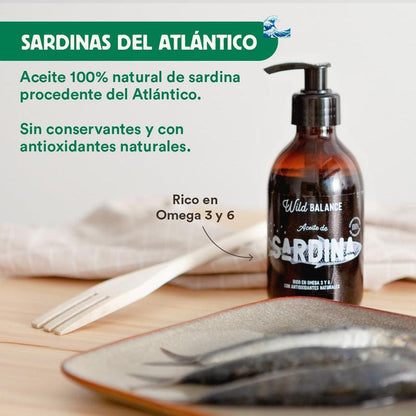 Natuurlijke sardineolie Wild Balance 250 ml