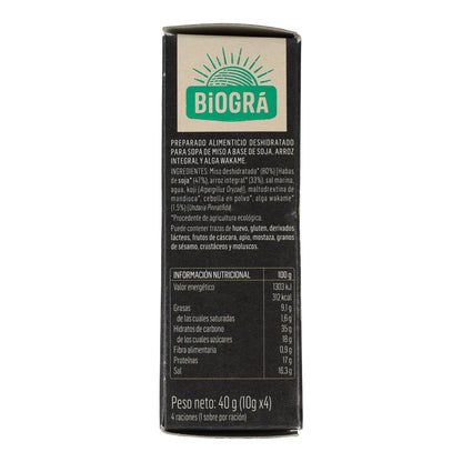 Biográ Red Miso and Wakame Seaweed Soup, 4x10g