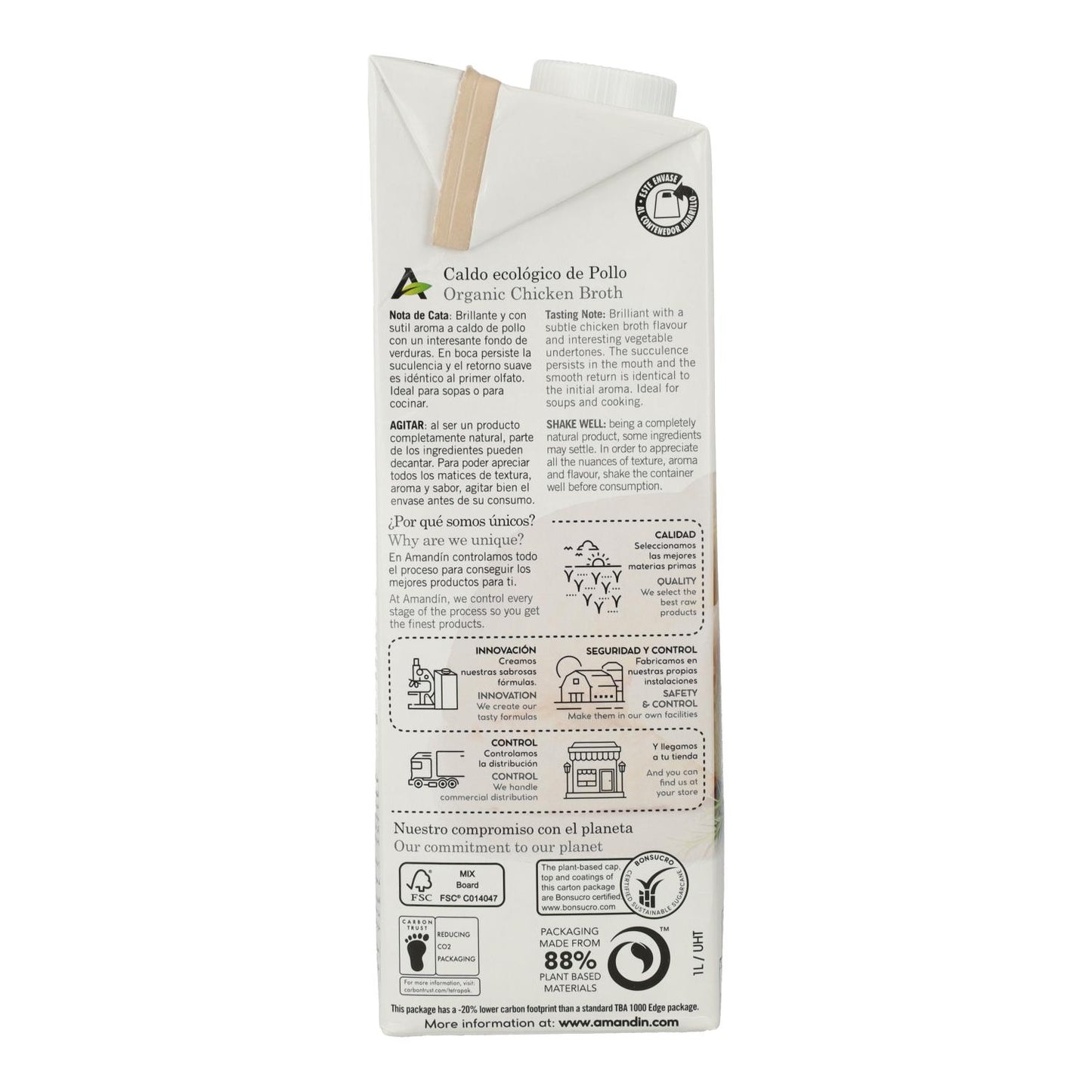 Brodo di pollo Amandin 1L
