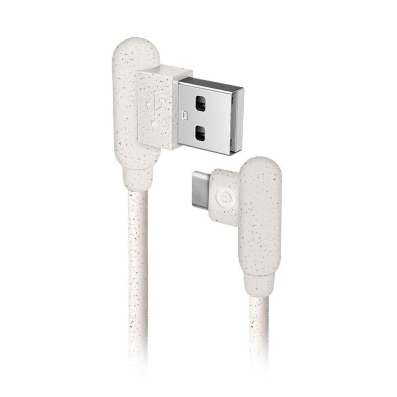 Umweltfreundliches Kabel Typ C  35 % biologisch abbaubare Materialien – weiß