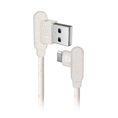 Umweltfreundliches Kabel Typ C  35 % biologisch abbaubare Materialien – weiß