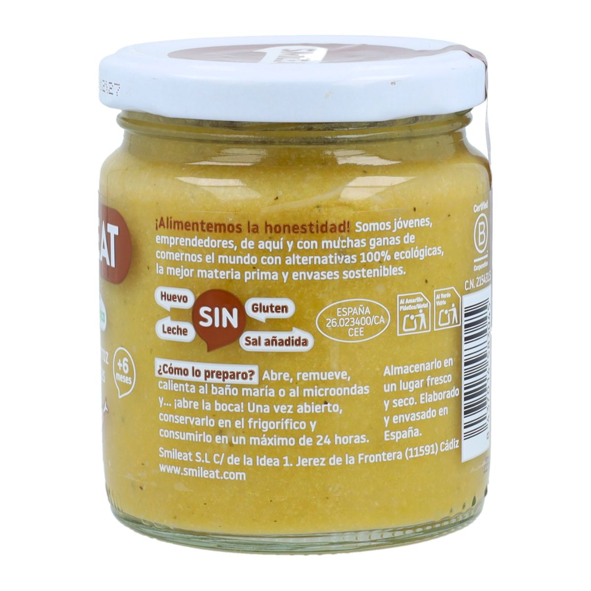 Petit pot BIO poulet et riz +6 mois Smileat, 230 g