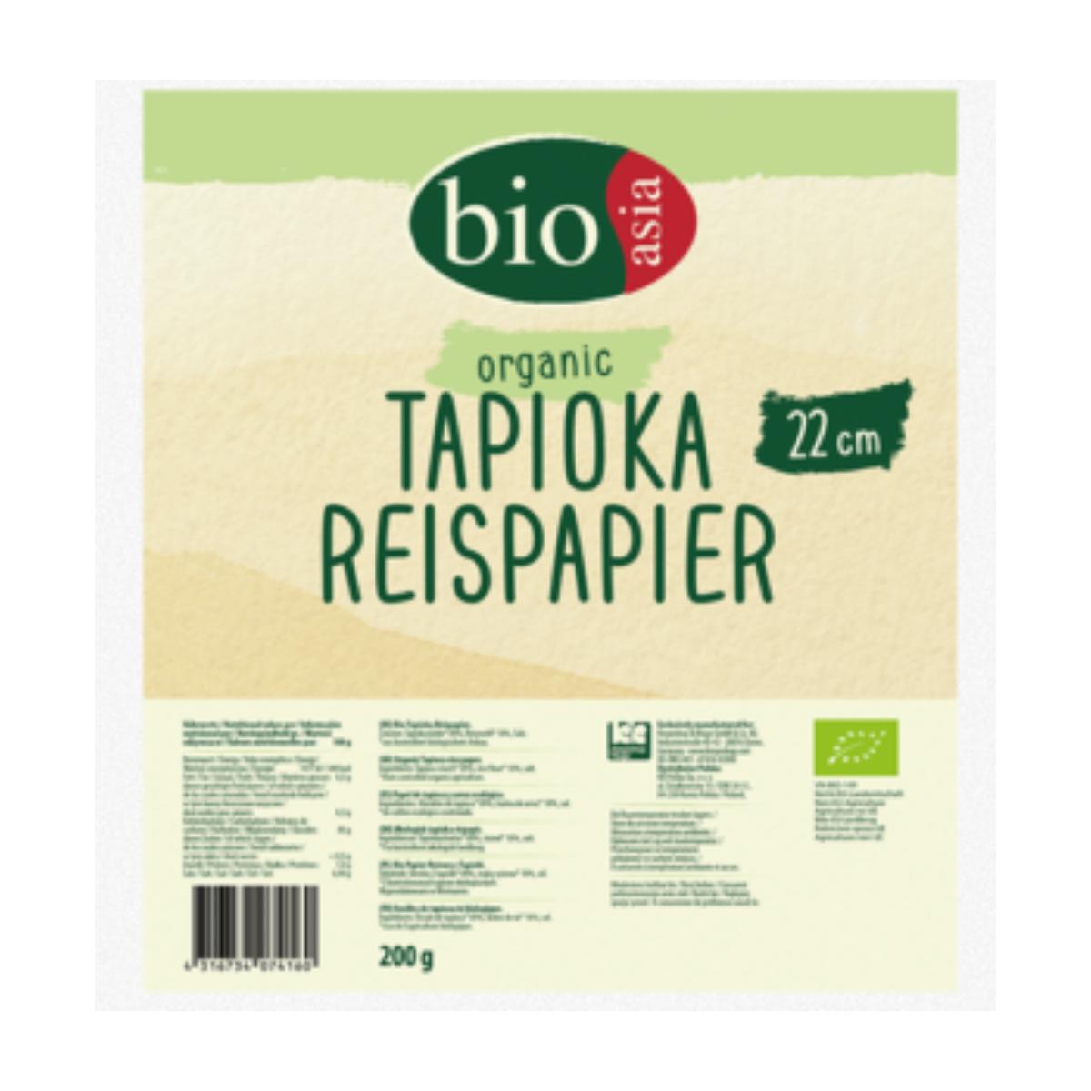 Organiczny papier ryżowy, 22 cm Bioasia 200 g