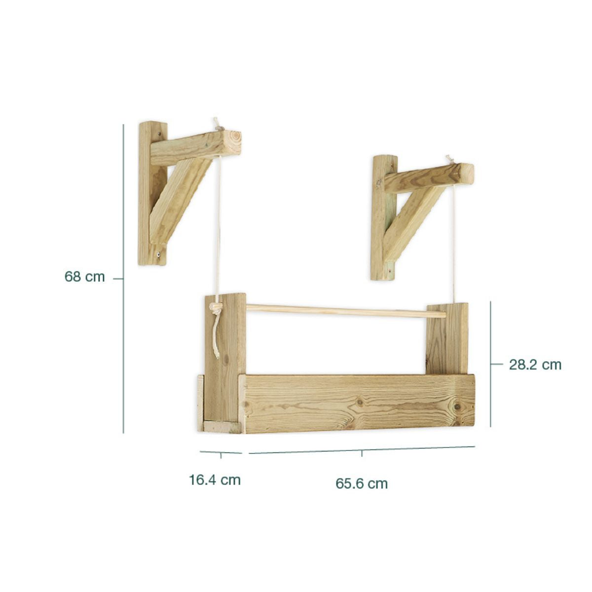 Vertikal planteringslåda Big Woody 1 Hortalia-bricka
