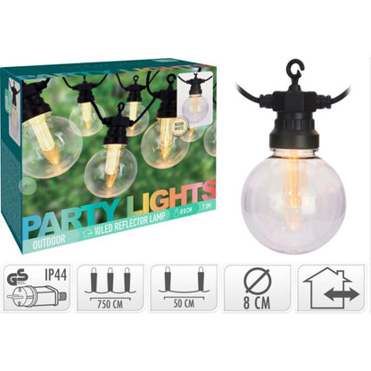 LED-girland 10 lampor Vit