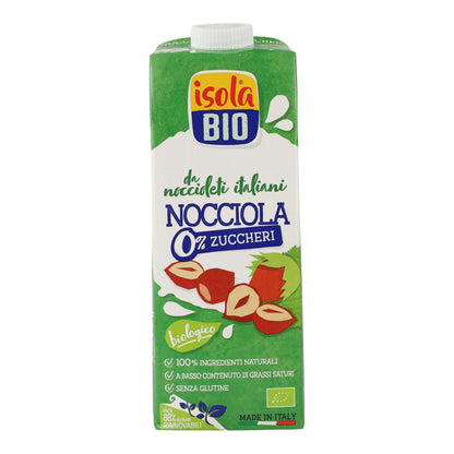 6-pack ekologisk hasselnötsdryck Isola Bio 1 l