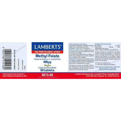 Methyl Folate 400 µg  Lamberts 60 tabletter