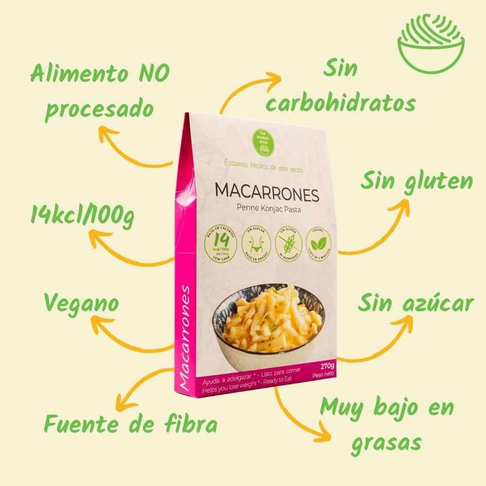 Konjac-macaroni The Konjac Shop 270 g