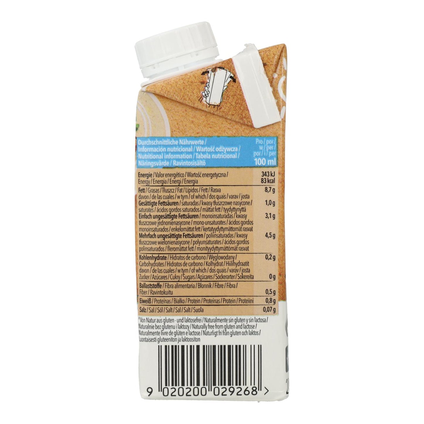 Krem do gotowania na bazie migdałów Natumi, 200 ml