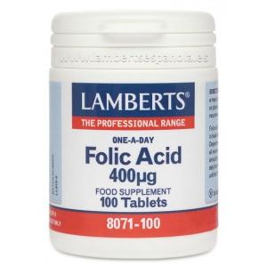 Foliumzuur 100 tabletten van 400 μg, Lamberts