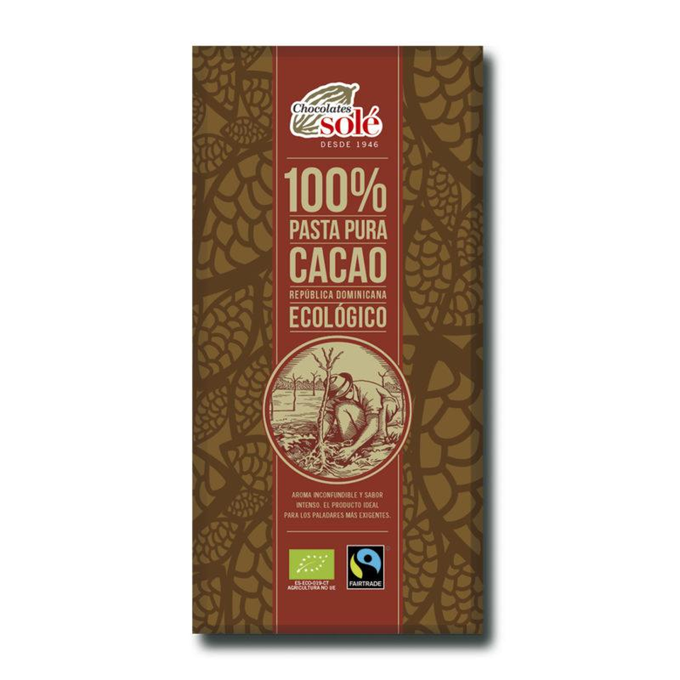 3er-Packung mit 100% reiner Kakaoschokolade von Solé Chocolates, je 90 g