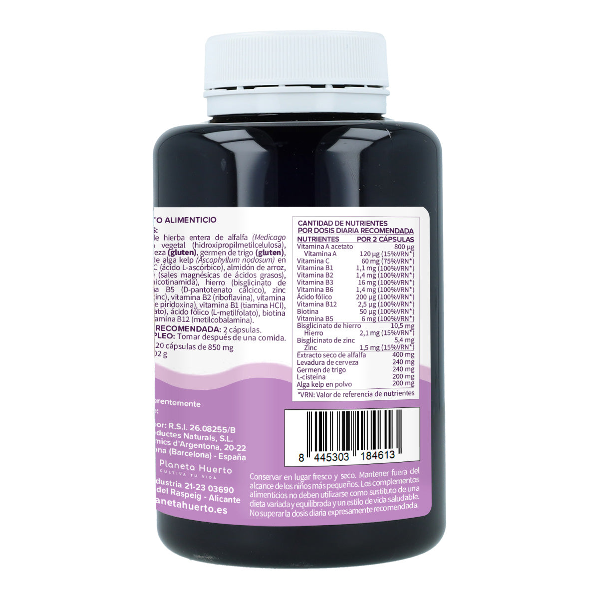 Hair Booster hår, hud och naglar Planeta Huerto 120 kapslar