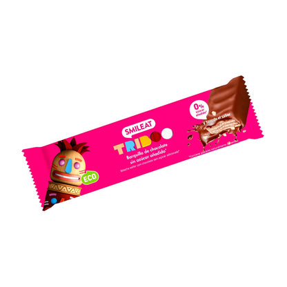 Pack 16x Barre gaufrée enrobée de chocolat ECO Smileat 40 g