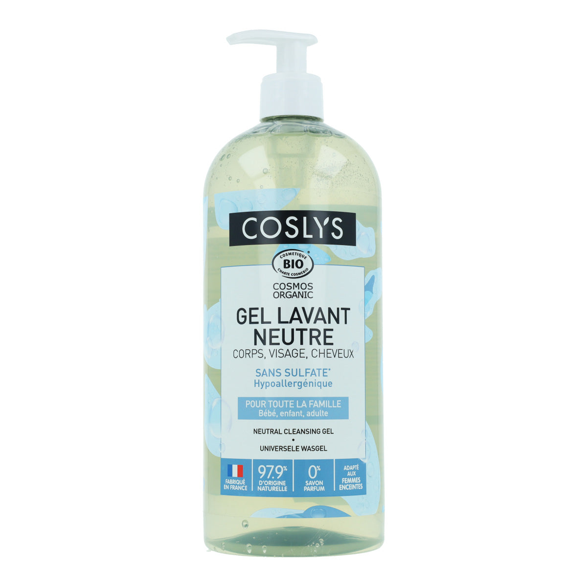 Gel douche universel sans parfum Coslys, 1 l