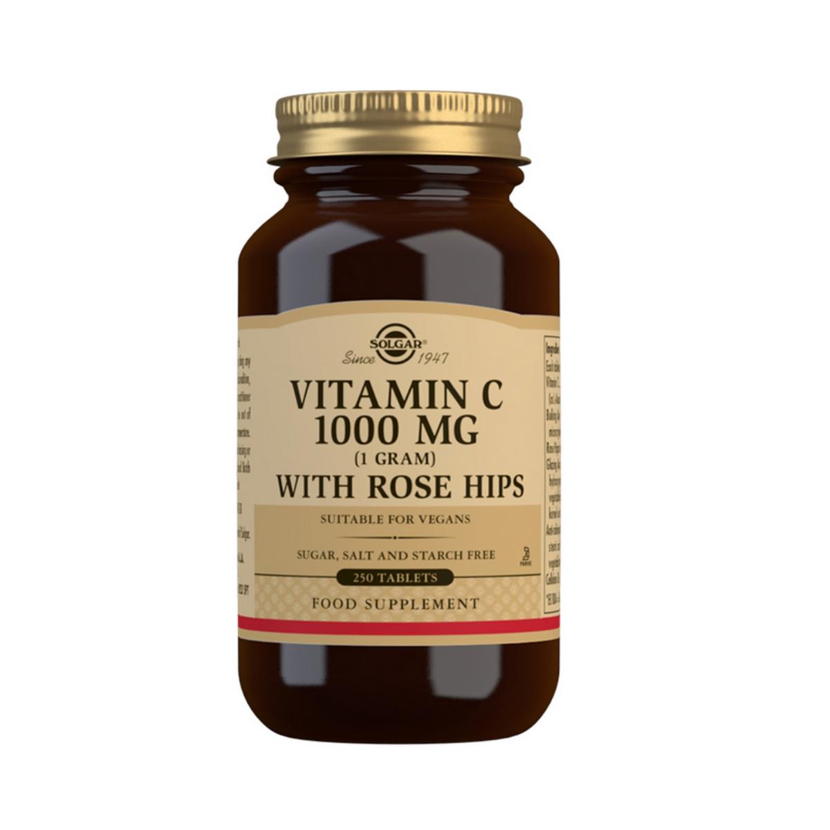 Rose Hips Vitamin C, 250 tablets of 1000 mg