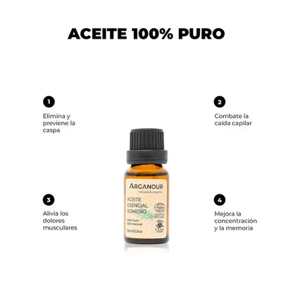 Arganour 100% Pure Rosemary Essential Oil 15 ml