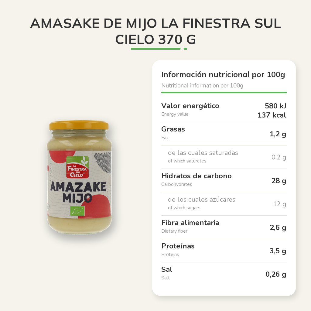 Información nutricional