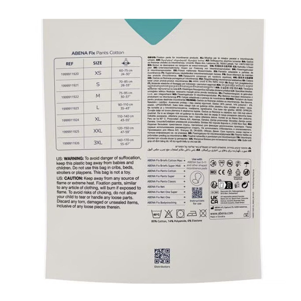 Abena Fix Pants Cotton Incontinence Size S 3 pcs