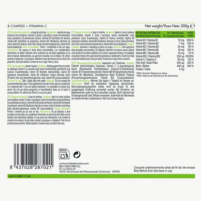 Vitamine B-complex + vitamine C Aldous 400 tabletten