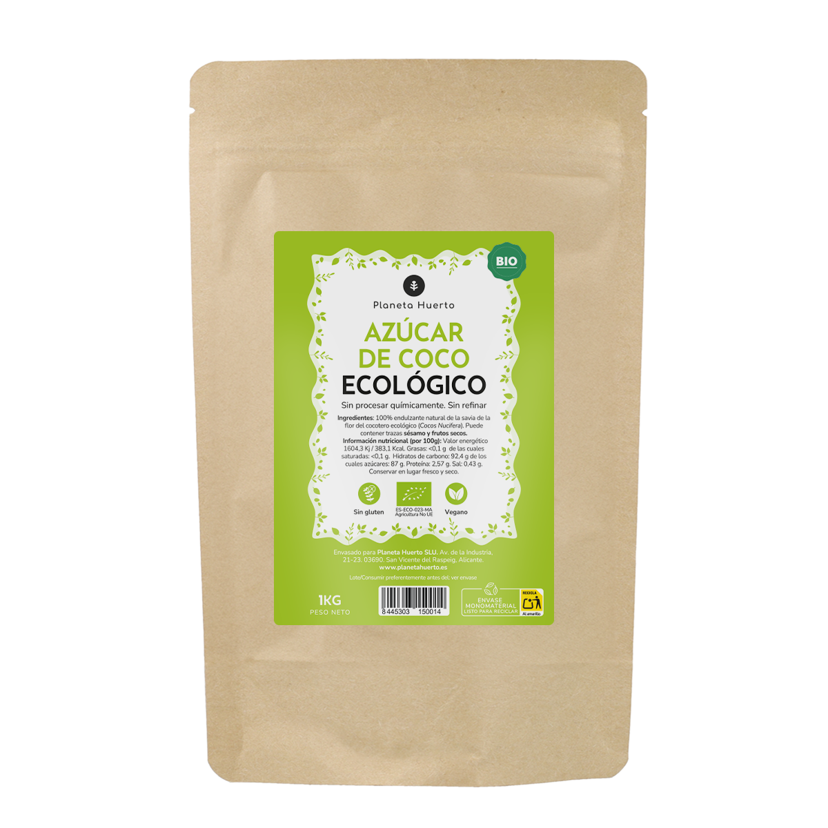 Coconut sugar ECO Planeta Huerto
