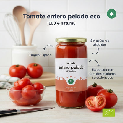 Hel skalad tomat ECO Planeta Huerto 660 g