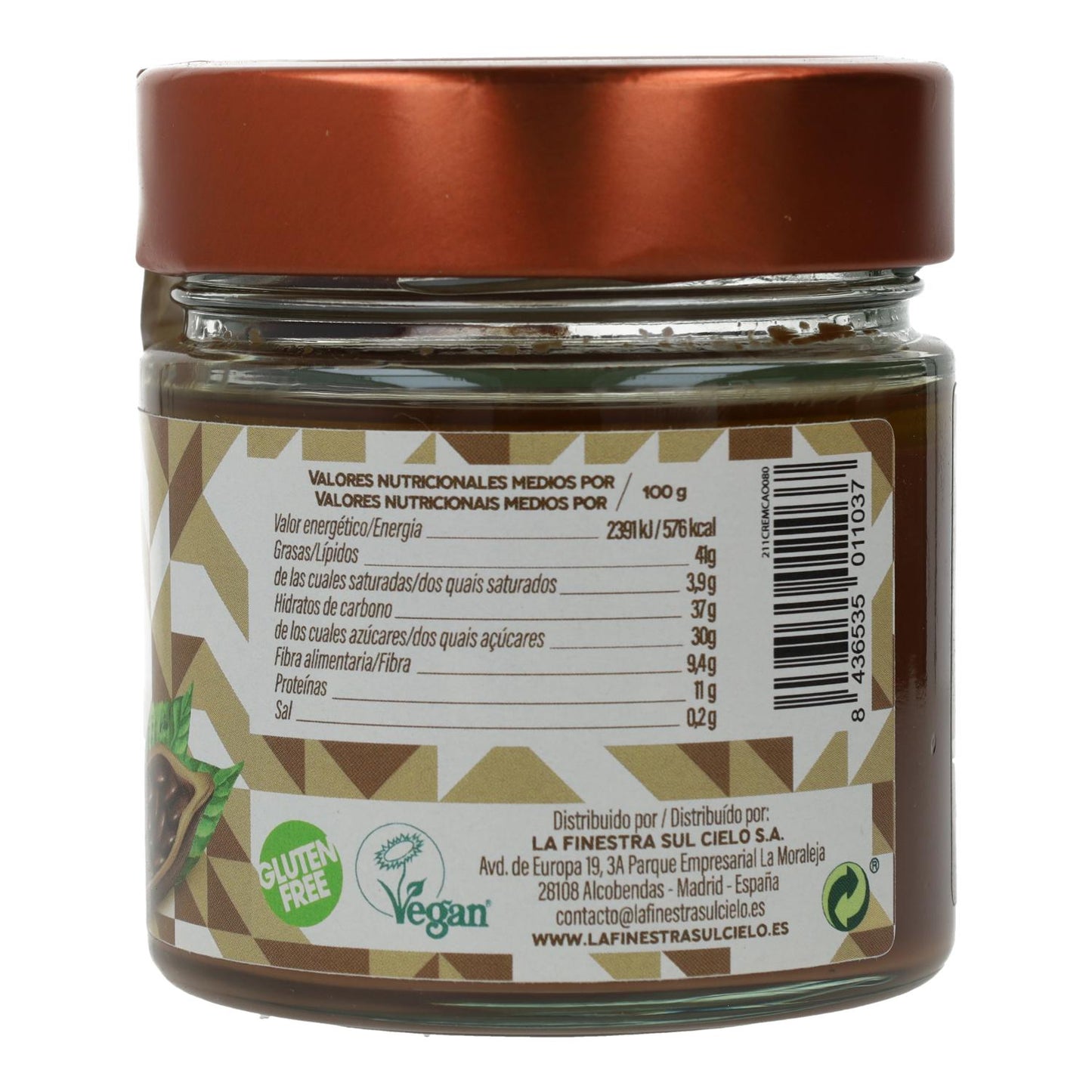 Haselnuss-Kakao-Creme La Finestra Sul Cielo 200 g