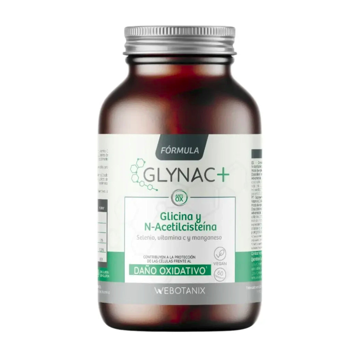 GlyNAC  Glycin + N-acetylcystein Formula WeBotanix 60 kapslar