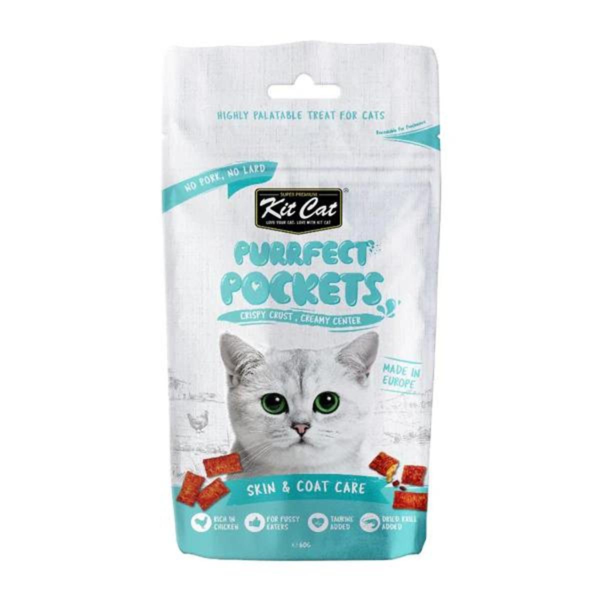 Zestaw Cat Purrfect Pockets - Skin & Coat Care 60 g Funkcjonalna przekąska dla kotów