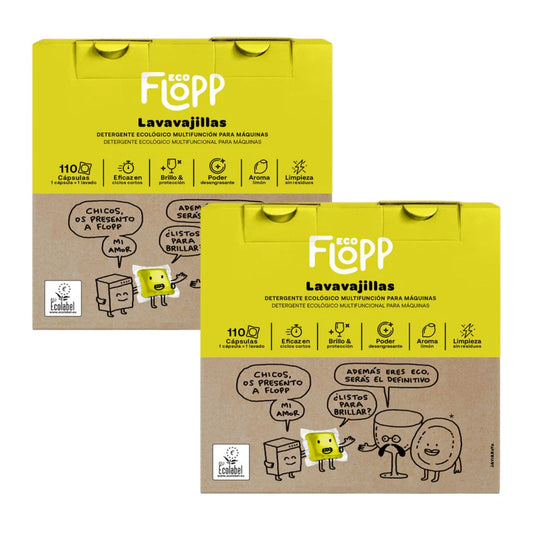 2-pack diskmedel i gel FLOPP ECOPACK 110 kapslar
