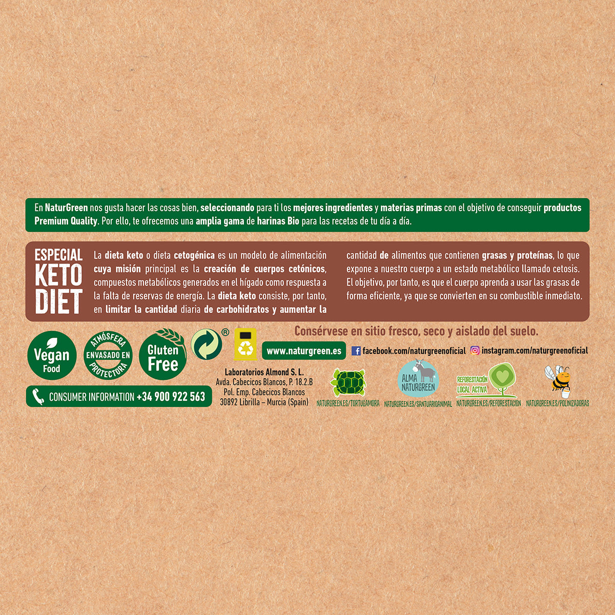 Mélange de farine à pizza NaturGreen Keto 400 g