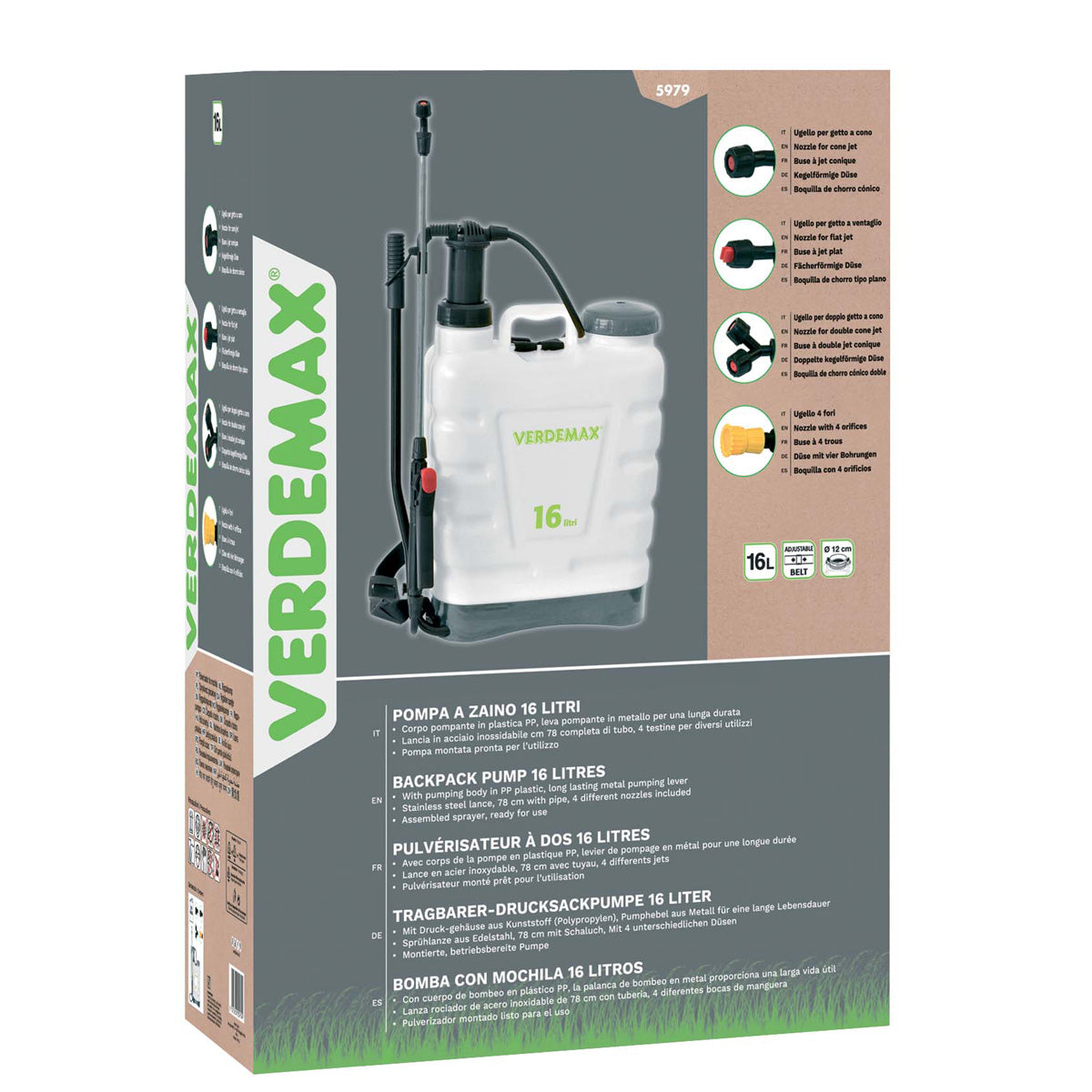 Professionele rugspuit 16 l Verdemax