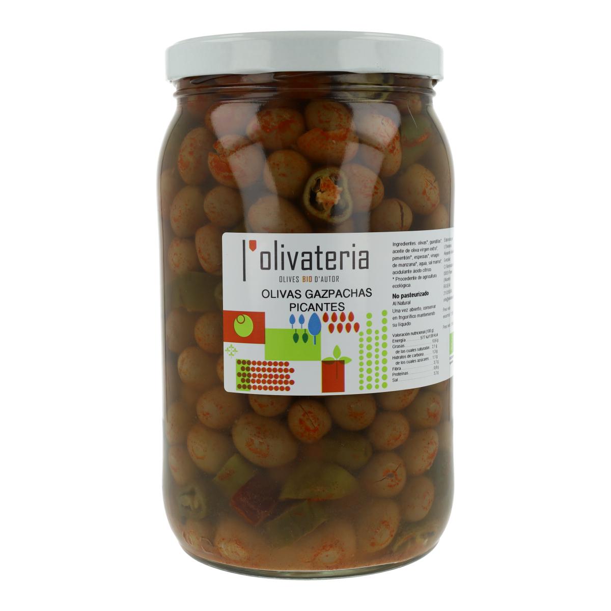 Olives Gazpachas Picantes Bio Olivateria 1,1 kg (en vrac)