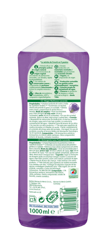 Frosch multifunctionele lavendelreiniger 1000 ml
