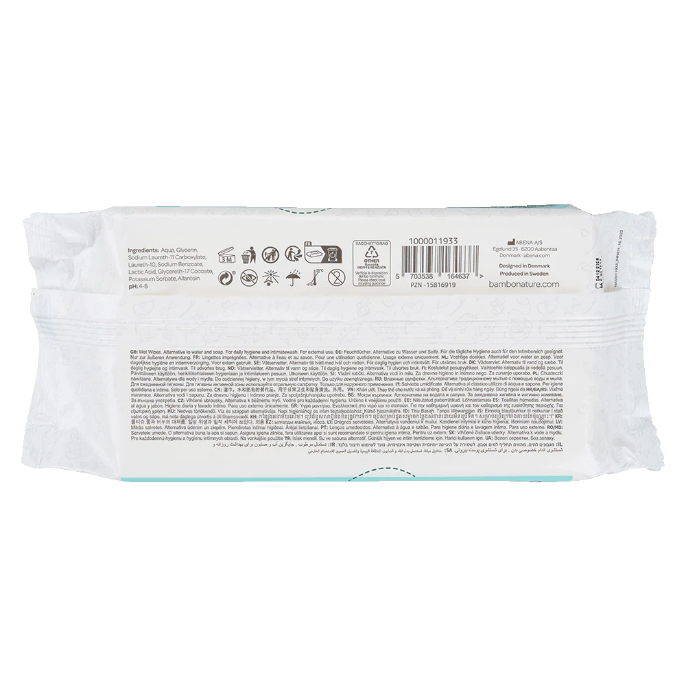 Bambo Nature Plastic Free Wipes 50 pcs