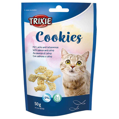 Trixie Salmon and Catnip Biscuit Snacks, 50 g