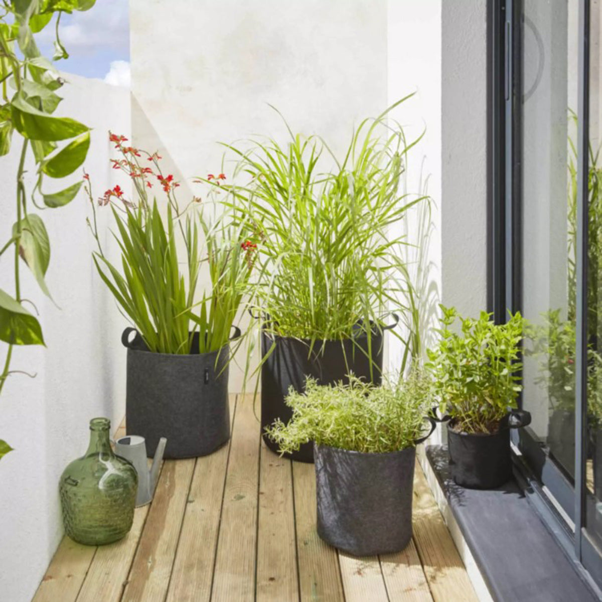 Bag4Plant Grey Geotextile Felt Planting Bag ø35cm 33.7 L