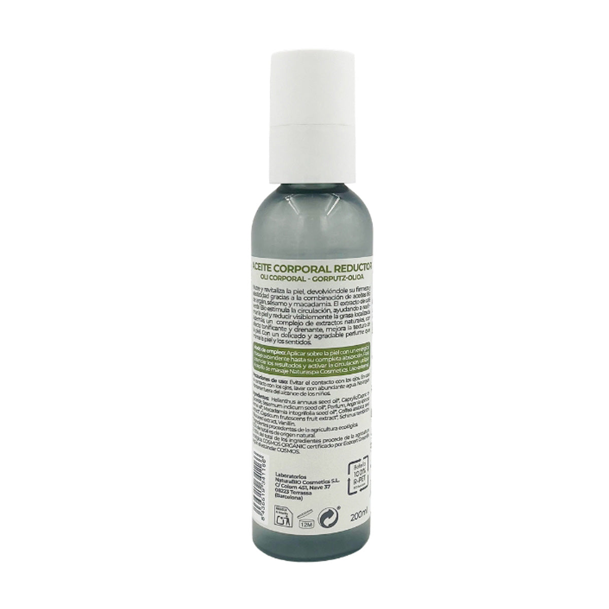 NaturaBIO Cosmetics Organic Argan and Green Coffee Body Oil for Slimming, Shaping and Toning 200 ml