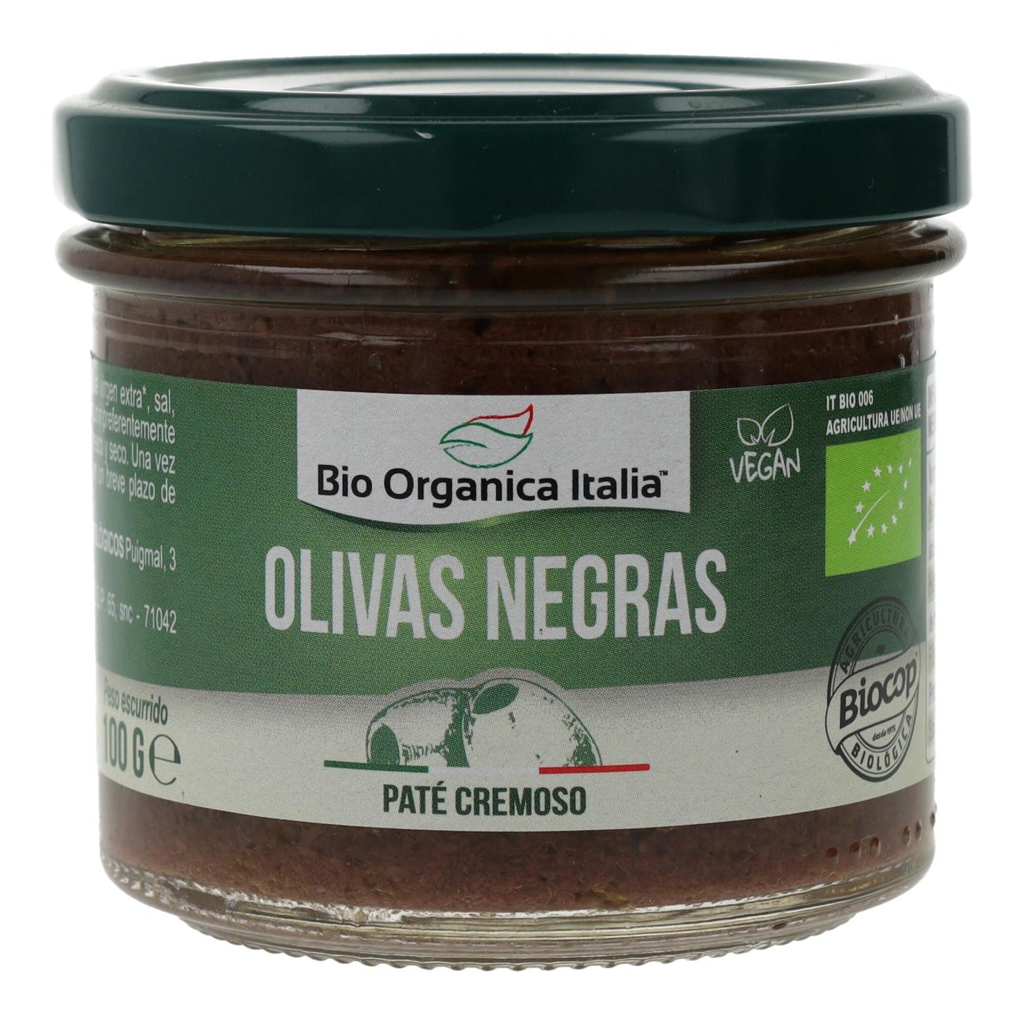 Pasztet z czarnych oliwek Bio Organica Italia 100 g