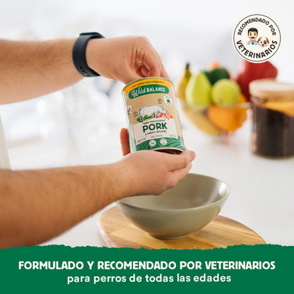 Boîte de porc et légumes BARF pour chiens Wild Balance 400 g