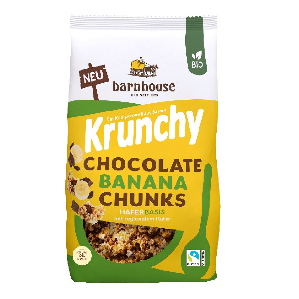 Barnhouse Organic Krunchy Muesli with Chocolate and Banana Chunks 450 g