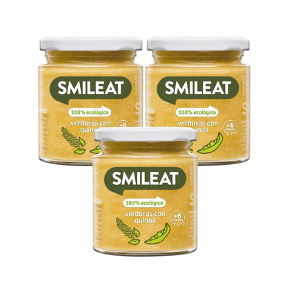 PROMO 3x Organic Vegetable and Quinoa Jars Smileat 230g