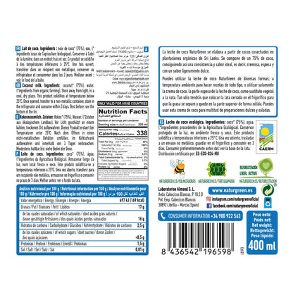 Mleko kokosowe Bio NaturGreen 400 g / 400 ml