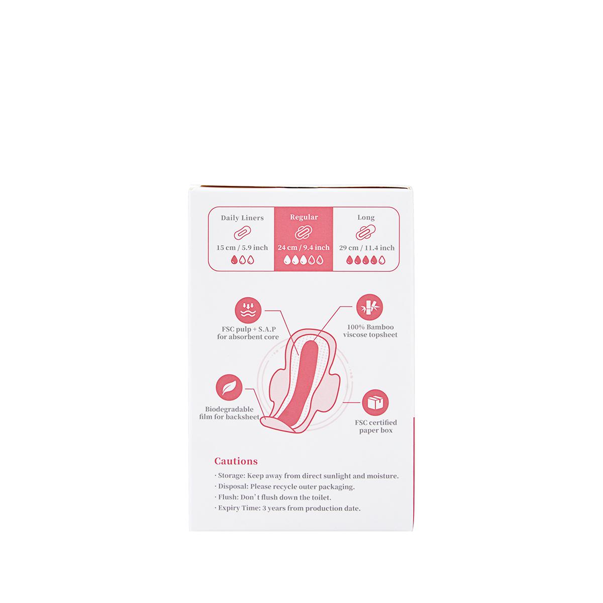 Compresse in fibra di bambù biodegradabili Regular Ecoboom 8 pezzi