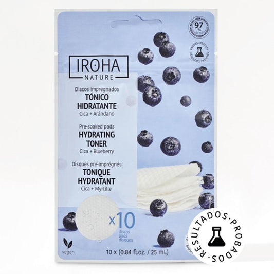 Feuchtigkeitsspendende und beruhigende belebende Pads Iroha Nature 10 Pads