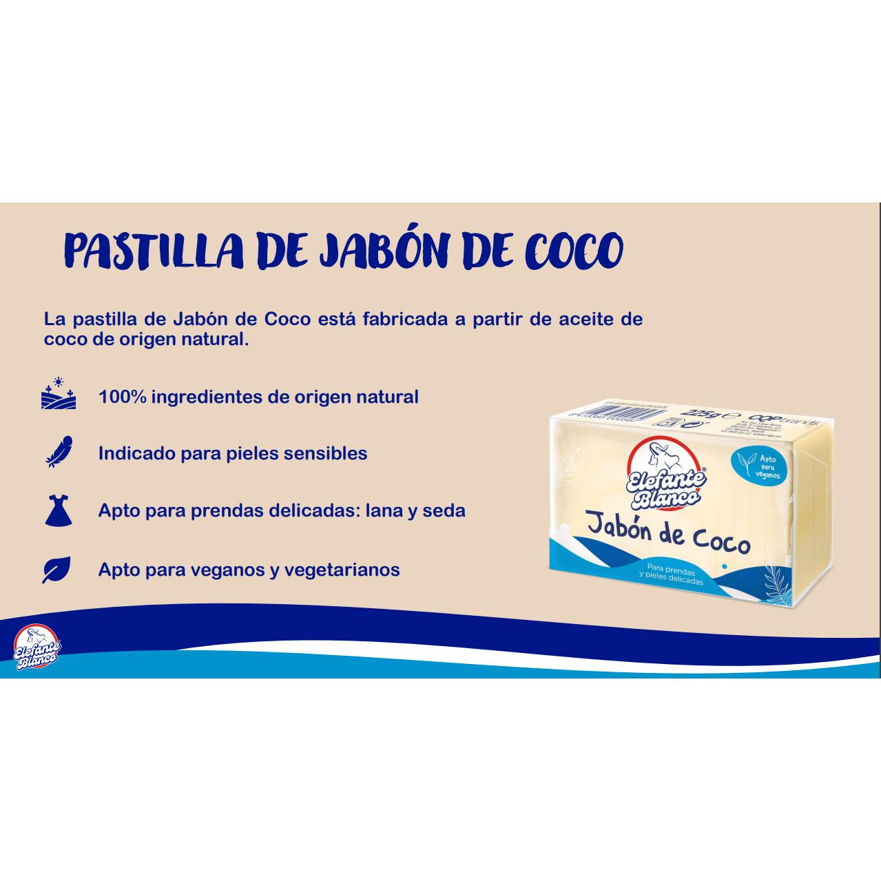 Pack of 2 White Elephant Coconut Soaps, Mimidu, 225 g